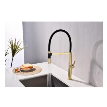 Смеситель для кухни Paulmark (Паульмарк) Leader, светлое золото, Le214101-LG