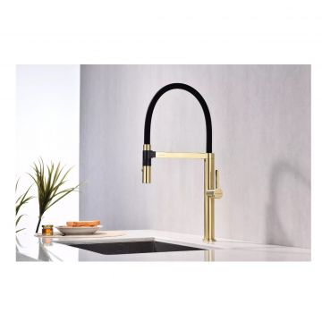 Смеситель для кухни Paulmark (Паульмарк) Leader, светлое золото, Le214101-LG