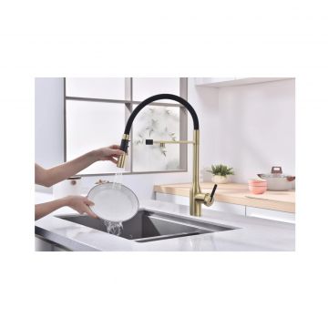 Смеситель для кухни Paulmark (Паульмарк) Magneto, One светлое золото, Ma213188-LG