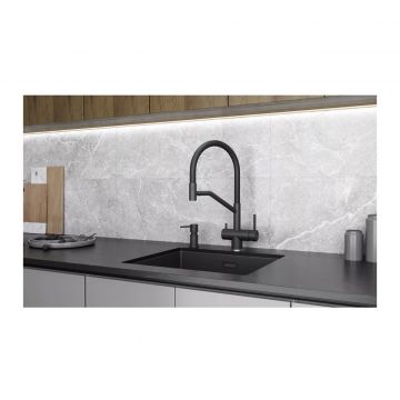 Смеситель для кухни Paulmark (Паульмарк) Rubert, антрацит, Ru213175-AN