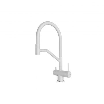 Смеситель для кухни Paulmark (Паульмарк) Rubert, белый матовый, Ru213175-WH