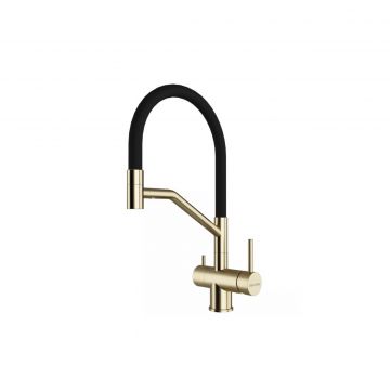 Смеситель для кухни Paulmark (Паульмарк) Rubert, светлое золото, Ru213175-LG