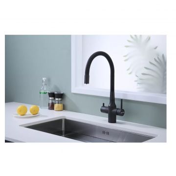 Смеситель для кухни Paulmark (Паульмарк) Salix, антрацит, Sa213419-AN