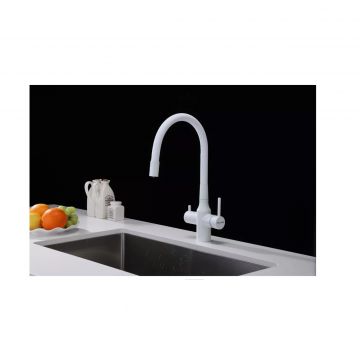 Смеситель для кухни Paulmark (Паульмарк) Salix, белый матовый, Sa213419-WH