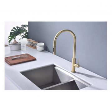 Смеситель для кухни Paulmark (Паульмарк) Senso, светлое золото, Se215180-LG