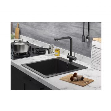 Смеситель для кухни Paulmark (Паульмарк) Skalen, антрацит, Sk213020-AN