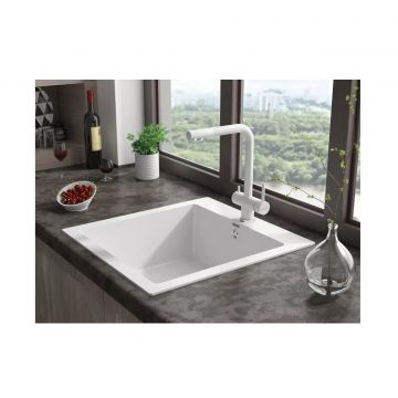 Смеситель для кухни Paulmark (Паульмарк) Skalen, белый матовый, Sk213020-WH