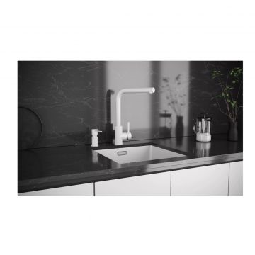 Смеситель для кухни Paulmark (Паульмарк) Twin, белый матовый, Tw213622-WH