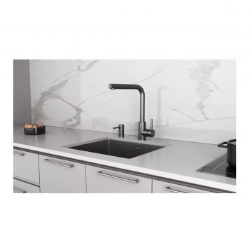 Смеситель для кухни Paulmark (Паульмарк) Twin, вороненая сталь, Tw213622-GM