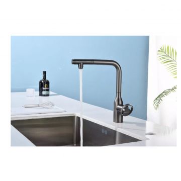 Смеситель для кухни Paulmark (Паульмарк) Urban, вороненая сталь, Ur213104-GM