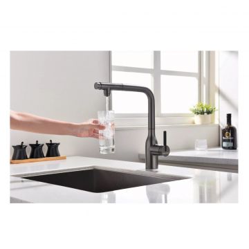 Смеситель для кухни Paulmark (Паульмарк) Viper, вороненая сталь, Vi213105-GM