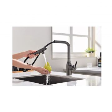 Смеситель для кухни Paulmark (Паульмарк) Viper, вороненая сталь, Vi213105-GM