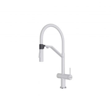 Смеситель для кухни Paulmark (Паульмарк) Zender, белый матовый, Ze213155-WH