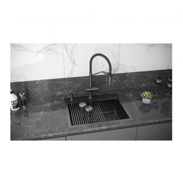 Смеситель для кухни Paulmark (Паульмарк) Zender, вороненая сталь, Ze213155-GM