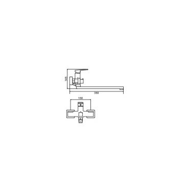 Смеситель для ванны Hansen (Хансен) HL22095-P Графит