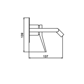Смеситель для раковины скрытого монтажа Hansen (Хансен) HL12099-D Бронза