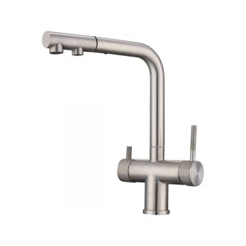 Смеситель для кухни Hansen (Хансен) HN15058-G выдвижной, сатин