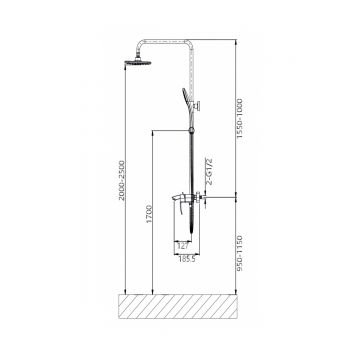 Душевая система Hansen (Хансен) H33009, хром