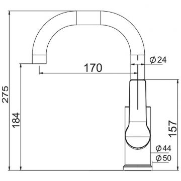 Смеситель для раковины Laparet Nobia высокий N4013502LPT хром