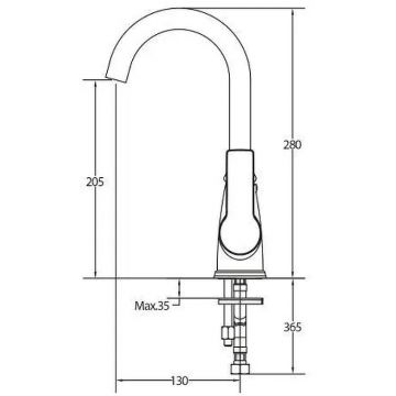 Смеситель для раковины Laparet Alamera высокий N2016002LPT хром