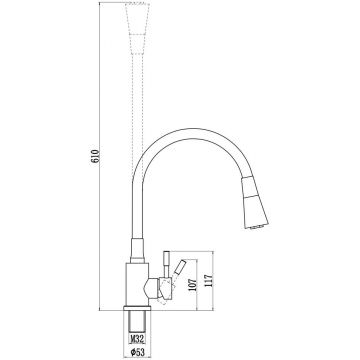 Смеситель для кухни Savol S-3002H-01 черный