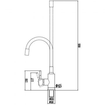 Смеситель для кухни с гибким изливом Savol (Савол) S-SUS6002-01, сатин