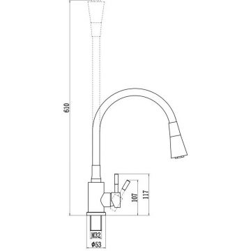 Смеситель для кухни Savol S-3002HM-H, черный