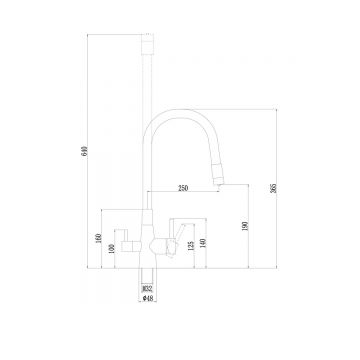 Смеситель для кухни под фильтр Fmark (Фмарк) FS1062-C02 матовое золото