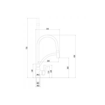 Смеситель для кухни под фильтр Fmark (Фмарк) FS8244C-02 матовое золото