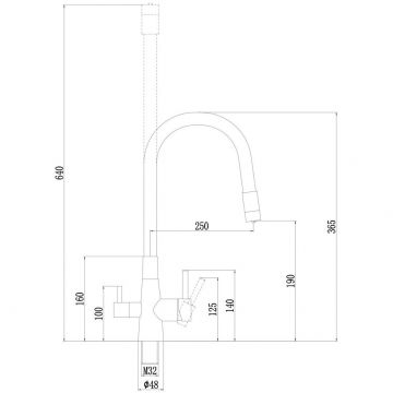 Смеситель для кухни под фильтр питьевой воды Fmark (Фмарк) FS1062-H01, черный
