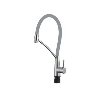 Смеситель для кухни с гибким изливом Fmark (Фмарк) FS8255A-04, хром