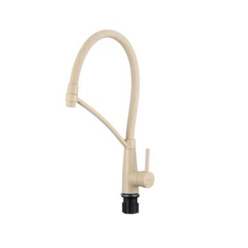 Смеситель для кухни с гибким изливом Fmark FS8255-Y, бежевый