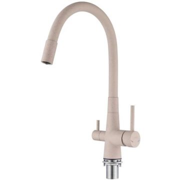 Смеситель для кухни под фильтр питьевой воды Fmark (Фмарк) FS1062-S, песочный