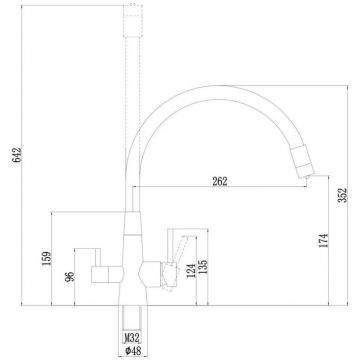Смеситель для кухни под фильтр питьевой воды Fmark (Фмарк) FS1062-S, песочный