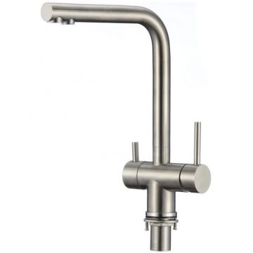 Смеситель для кухни под фильтр питьевой воды Fmark (Фмарк) FS1362L, сатин