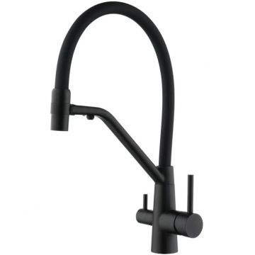 Смеситель для кухни под фильтр питьевой воды Fmark (Фмарк) FS1462-H01, черный