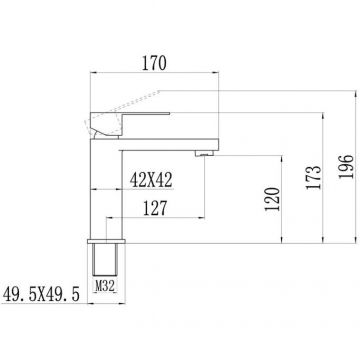 Смеситель для раковины Fmark FS8701H, черный