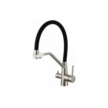 Смеситель для кухни под фильтр питьевой воды Fmark (Фмарк) FS0662-XL01, сатин