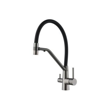 Смеситель для кухни под фильтр питьевой воды Fmark (Фмарк) FS1462-Q01, графит