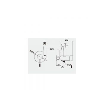 Комплект скрытого монтажа для биде Vieir (Виеир) V403553-S Матовый золотой