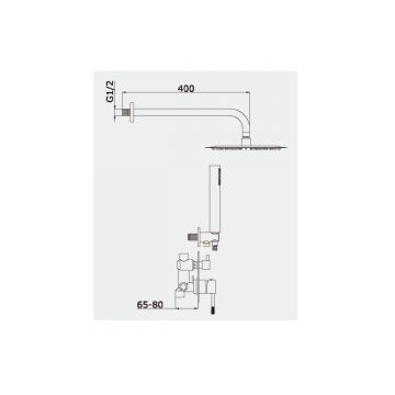 Встроенный смеситель для душа Vieir (Виеир) с 2-функ. V403563 Хром