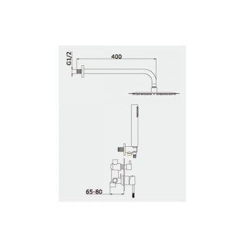 Встроенный смеситель для душа Vieir (Виеир) с 2-функ. V403563-C Черный