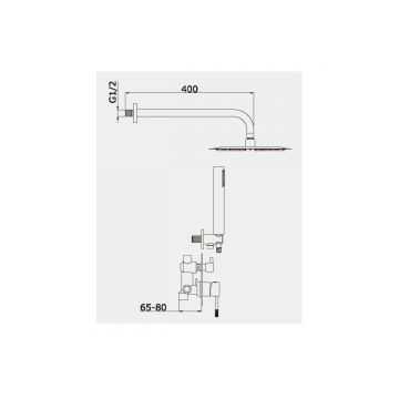 Встроенный смеситель для душа Vieir (Виеир) с 2-функ. V403563-S Матовый золотой