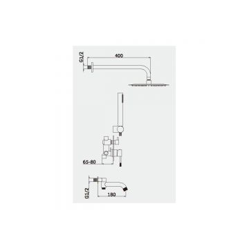 Встроенный смеситель для душа Vieir (Виеир) с 3-функ. V403564 Хром