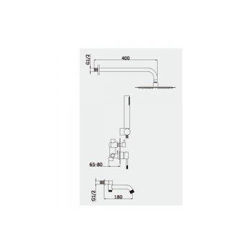 Встроенный смеситель для душа Vieir (Виеир) с 3-функ. V403564-C Черный
