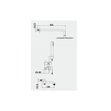 Встроенный смеситель для душа Vieir (Виеир) с 3-функ. V403564-G Графит