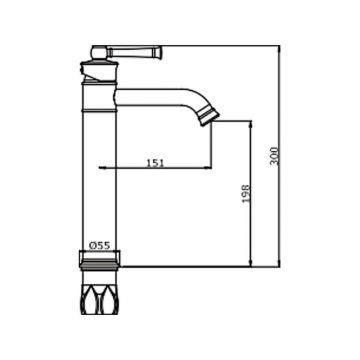 Смеситель для раковины Vieir (Виеир) V273512-D Бронза