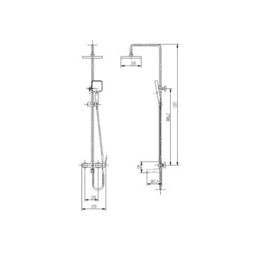 Душевая система с термостатом Vieir (Виеир) V103562-S Матовое золото
