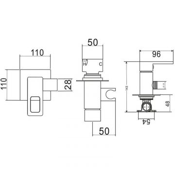 Смеситель для биде Vieir (Виеир) V362551-S скрытого монтажа, матовое золото