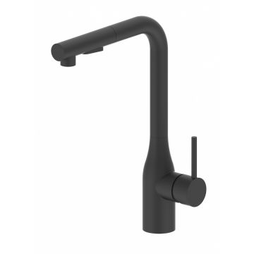 Смеситель для кухни Vieir (Виеир) V15053-C выдвижной,поворотный, черный